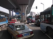 重组前东山公交的青绿色涂装，从右至左分别为福田欧辉BJ6100C7MCB和宇通ZK6105HG1
