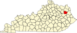State map highlighting 埃利奧特 County