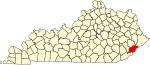 State map highlighting 萊徹 County