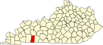 State map highlighting 托德 County