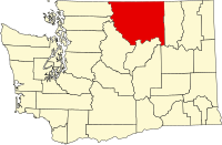 華盛頓州奧卡諾根縣地圖