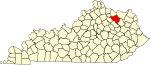 State map highlighting 弗萊明 County