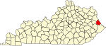 State map highlighting 馬丁 County