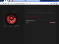 Chromium OS Zero（零）實際運作的桌面截圖。（運行在VMware上）