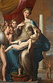 《長脖子的聖母瑪利亞》（Madonna with the Long Neck）；帕爾米賈尼諾； 1534-1540年；木板油畫； 2.19 x 1.32公尺；烏菲茲美術館（佛羅倫斯）