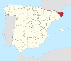 赫羅納省 在西班牙的位置