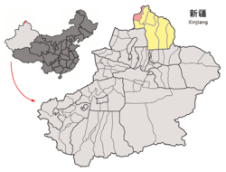 哈巴河县的地理位置