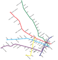 2011年的地铁网，A线和H线延伸