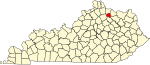 State map highlighting 羅伯森 County