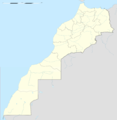Map of Morocco including disputed territory of Western Sahara