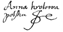 安娜 Anna Jagiellonka的签名