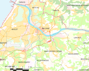 巴约讷市镇地图