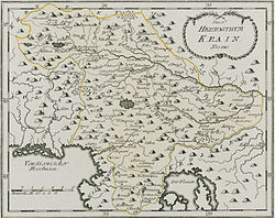 1791年卡尼奧拉地區地圖