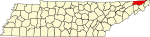 標示出沙利文县位置的地圖