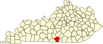 State map highlighting 坎伯蘭 County