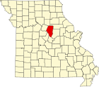 布恩縣在密蘇里州的位置
