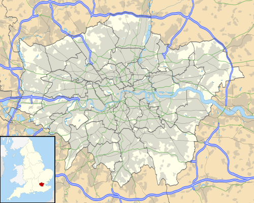 英格兰足球超级联赛在Greater London的位置