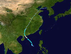 颱風暹芭的路徑圖