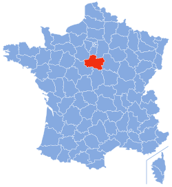 盧瓦雷省在法國的位置
