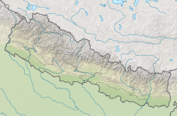 1988年尼泊爾地震在尼泊尔的位置