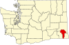 標示出加菲尔德县位置的地圖