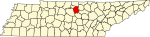 標示出史密斯县位置的地圖
