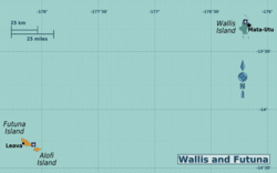 瓦利斯島（右上）及霍倫群島（富圖那島和阿洛菲島）（左下）