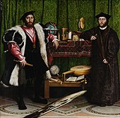 《出訪英國宮廷的法國大使》；小漢斯·霍爾拜因；1533年； 油畫；國家美術館