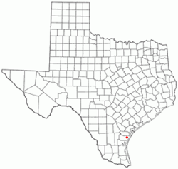 科珀斯克里斯蒂在德克萨斯州的位置