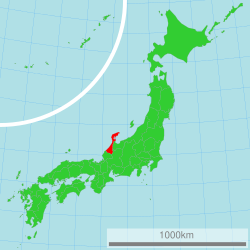 石川縣在日本的位置