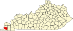 State map highlighting 希克曼 County