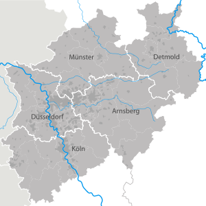 北莱茵-西法伦州五行政区图