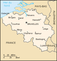 主要城市分布图（法语城市名）