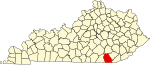 State map highlighting 惠特利 County