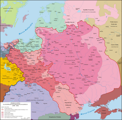 1386-1434年間波蘭王國的疆域