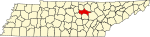 標示出普特南县位置的地圖