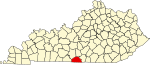 State map highlighting 門羅 County