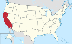加利福尼亞州在美國的位置