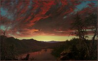 《荒野中的黃昏》（Twilight in the Wilderness），1860年，克利夫蘭藝術博物館