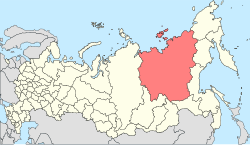 萨哈共和国在俄羅斯的位置