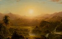 《厄瓜多的安第斯山脈》（The Andes of Ecuador），1855年，雷諾達故居美國藝術博物館