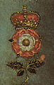 伊丽莎白一世的肖像画鵜鶘肖像（英语：Pelican Portrait）上的都铎玫瑰