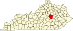 State map highlighting 麥迪遜 County