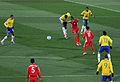 2010年世界盃足球賽，北韓的首個對手為巴西