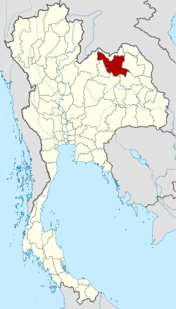    烏隆府在   泰國的位置