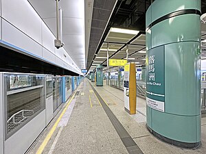 落马洲站站台（2023年11月）