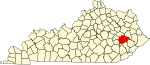 State map highlighting 布雷薩特 County