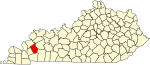 State map highlighting 考德威爾 County