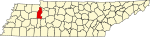 標示出本顿县位置的地圖