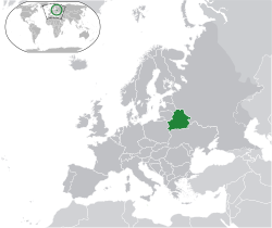 白俄罗斯的位置（绿色） 欧洲（深灰色）  —  [圖例放大]